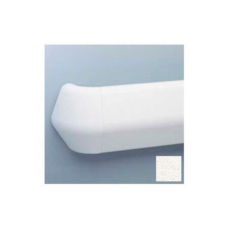 Pawling Flex-Action Triangular Handrail/Wall Guard, 5 3/8" Face, Aluminum Retainer, 12' Long, Mission Wht BR-800-12-554